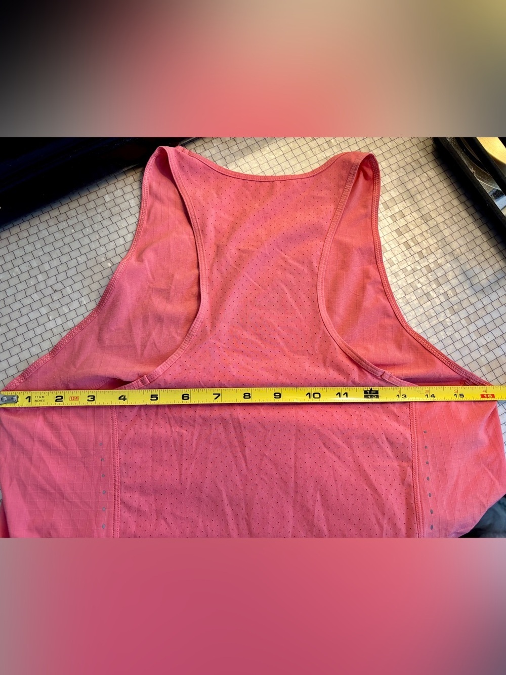 Lululemon Lightweight Stretch Running Tank Top in Raspberry Cream Reflective - Picture 9 of 10